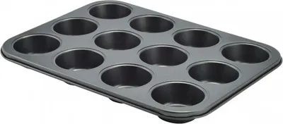 Obrázok produktu pre Plech na muffiny 12ks s nepriľnavým povrchom Black 51384
