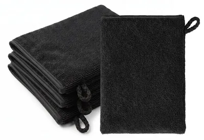 Immagine prodotto di Set da 4 spugne e guanti da bagno, colore nero, dimensioni 15 x 20 cm