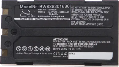 Produktbild von vhbw Akku Ersatz für Ridgid 990596, 990514 für Messgerät (5200 mAh, 3,7 V, Li-Ion)