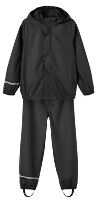 Produktbild von NAME IT Uni NKNDRY RAIN NOOS Regen Set, Black, 116