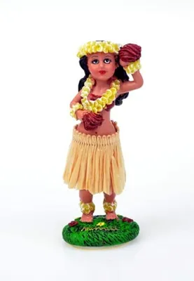 Produktbild von DIXIE STORE Wackelfigur Auto Hawaii Deko Auto - 10cm - Girl in Flowers