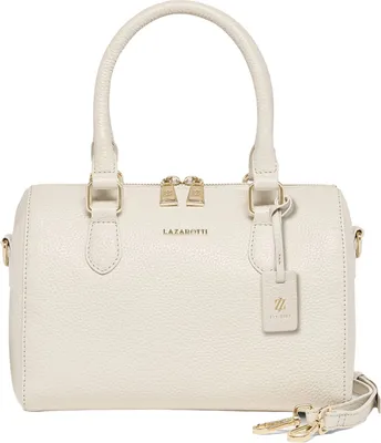 Produktbild von Lazarotti Leder Handtasche Umhängetasche Bologna Leather Bowling Bag Creme White