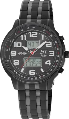 Zdjęcie produktu dla ETT EGS-11736-22M Męski zegarek solarny Hunter II sterowany radiowo, czarny