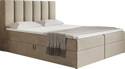 Produktbild von AX LIVING Boxspringbett Bonio I 140cm für höchsten Schlafkomfort Beige