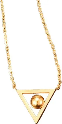 Produktbild von Elegante Triangle Halskette - Gold für Damen KP21670