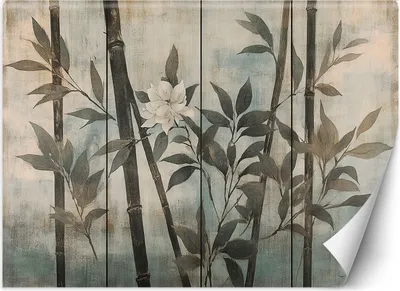 Produktbild von Vlies fototapete Bambushalme auf pastellfarbenem Hintergrund 100x70 cm Feeby Beige inkl. Kleber einfache Montage
