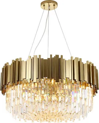 Zdjęcie produktu dla Pipe Organ Crystal Chandelier Brass - żyrandol kryształowy 45 cm złoty mosiądz