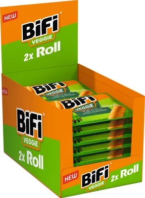 Produktbild von BiFi Veggie Roll 12x2x40 g Vegetarisch Salami Wurstsnack 12x2er Pack JETZT NEU!