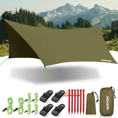 Image de Bâche de camping imperméable avec des poteaux en aluminium