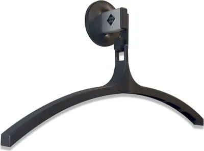Produktbild von Magnetische Wandgarderobe mit 1 Haken | HxBxT 28x48x7cm | Grau / Schwarz