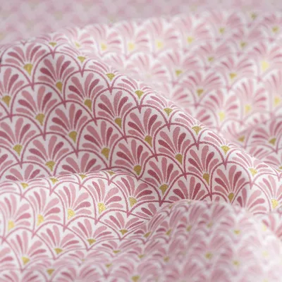 Productafbeelding van Katoenen stof met een ruitpatroon, roze kleur