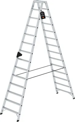Produktbild von Stufen-Stehleiter beidseitig begehbar 2x14 Stufen
