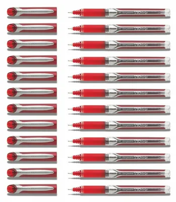 Image de Pilot Hi-Tecpoint V10 Grip Roller rouge - Set de 12 pièces