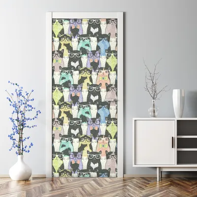 Produktbild von Dekorative Türposter Klebefolie selbstklebend Wandaufkleber Tropisch Abstrakte 70 x 200 cm