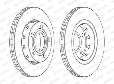Image de 2x FERODO disque de frein DDF1887C pour VW PASSAT Variant (3B6) PASSAT Variant (3B5)