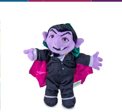 Produktbild von Sesamstrasse Kuscheltier Plüsch Figur 35 cm Plüschtier Stofftier kuschelweich ab den ersten Lebensmonaten geeignet als Geschenk Graf Zahl 35 cm