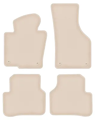 Produktbild von DURBAN Beige Velours-Fußmatten-Set für Volkswagen Passat CC Coupé (2008-2012)