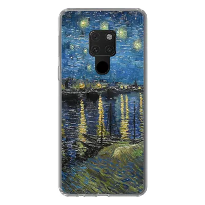 Produktbild von MuchoWow® Handyhülle Schutzhülle Hülle für Huawei P40 Lite Sternennacht über der Rhone - Van Gogh - Kunst Silikon Softcase Handy Hülle - Handy