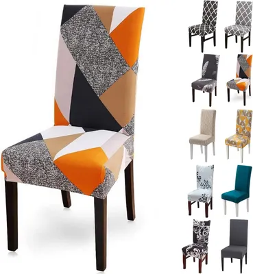 Obrázok produktu pre Poťahy na stoličky 6 ks, elastické, polyester a Elastan, pre jedáleň