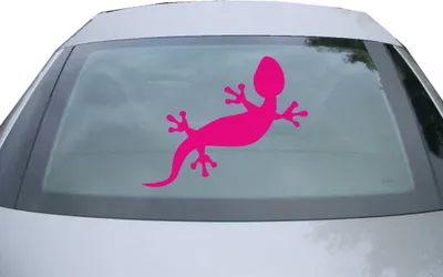 Produktbild von Indigos UG - Aufkleber Heckscheibe & Motorklappe DE2410 - pink - 600x471 mm - Gecko - Auto Scheiben Fenster Heckklappe Tuning Racing JDM - Die cut