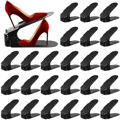 24er Set verstellbare Schuhregale, rutschfest, platzsparend