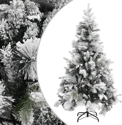 Produktbild von Weihnachtsbaum mit Zapfen Beschneit 195 cm PVC & PE