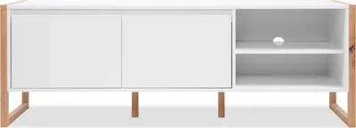 Produktbild von finori TV-Board Denver 54 weiß / Nachbildung Artisan Oak HxBxT 55x160x40 cm