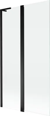 Produktbild von Mexen Mist L Duschabtrennung 2-teilig 100 x 150 cm, transparent, schwarz - 8A9L-100-011-70-00