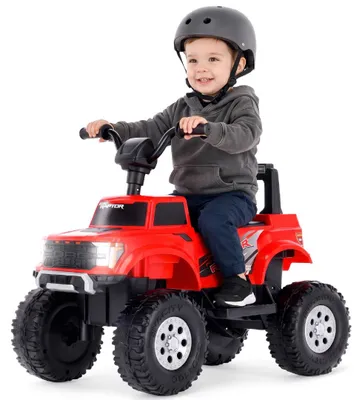 Zdjęcie produktu dla Elektryczny pojazd dla dzieci Ford Raptor F150, elektryczne auto dla dzieci, akumulator 12V, samochód terenowy, czerwony, Sun Baby