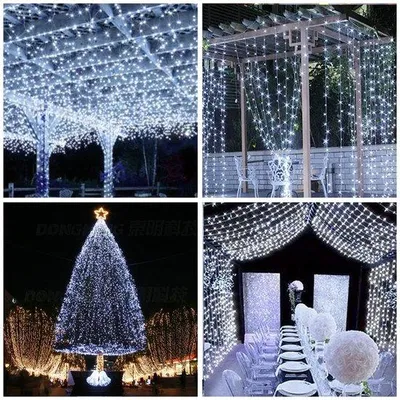 Image de Rideau lumineux LED avec 300 LED, télécommande, étanche, pour les fêtes
