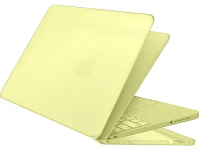 Produktbild von Schutzhülle für MacBook Neo 13 A18 Pro 2026, Tech-Protect Softshell, mattes Durchscheinend-Gelb