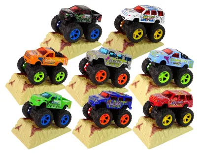 Obrázok produktu pre Gumové pneumatiky Resorak Monster Truck so spätným pohonom Kovové telo + vyvíjajúca sa rampa