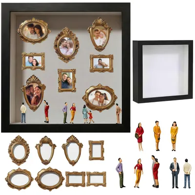 DIY Mini Museum Silhouettenbox mit Rahmen & Figuren