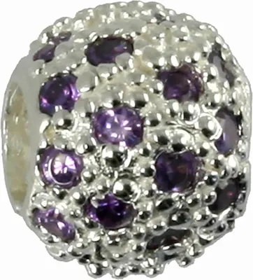Produktbild von CarloBiagi Bead Charm Schmuck Element Ball Zirkonia 925 Echt Silber BBSCZP01PR
