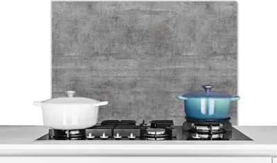 Produktbild von KitchenYeah®  Spritzschutz Küche - Küchenrückwand - Wandschutz für Herd und Spüle - Beton - Muster - Antik 80x55 - Alu-Dibond (Alternative zum Spritzschutz aus Glas) - Hitzebeständig - Herdspritzschut