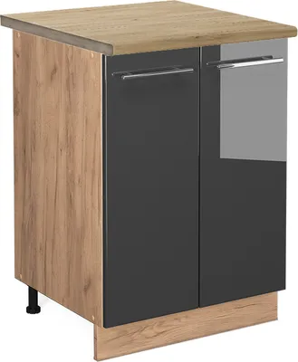 Immagine prodotto di Mobiletto base cucina Vicco Fame-Line Antracite lucido 60 cm , PL Rovere, Model 46889