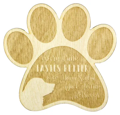 Immagine prodotto di Novoskotský kachní tolling retrívr - Sottobicchiere, sottobicchiere inciso con cane, regalo per gli amanti dei cani del marchio Art-Dog