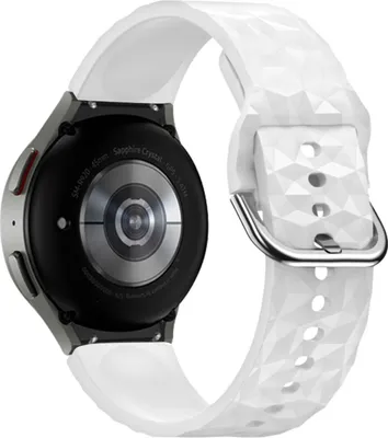 Image de Bracelet pour Samsung Galaxy Watch 5 / 5 Pro / 4 silicone blanc