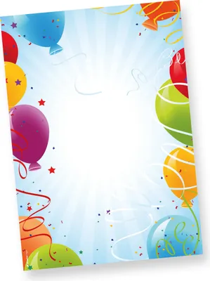 Produktbild von Briefpapier Geburtstag Luftballons 50 Blatt DIN A4 90g/qm beidseitig bedruckt, für Einladung oder Geburtstagsgrüße