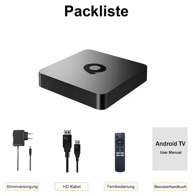Immagine prodotto di T95Q TV-Box - Android 13 - 4 GB di RAM - 128 GB eMMC - Risoluzione 8K - Wi-Fi 2,4/5 GHz - Bluetooth