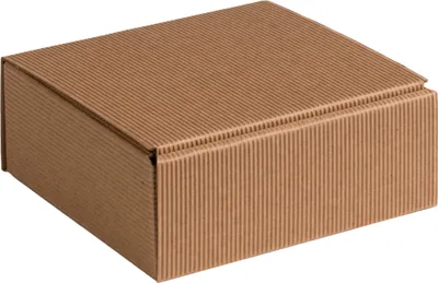 Produktbild von Geschenkbox aus offener Wellpappe, Geripptes Karton NATUR, Format 15x14x5,5cm, 100 St.