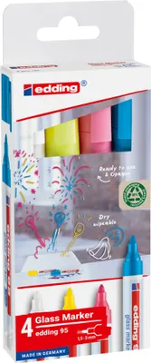Immagine prodotto di Pennarello in vetro 4-95-4-1 1,5-3 mm assortito 4 pezzi Confezione da 10 pezzi