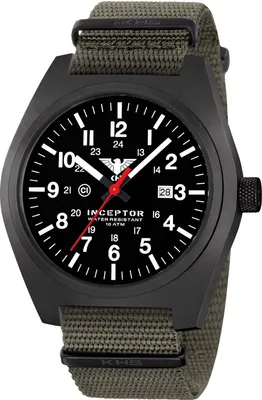 KHS INCBS.NSGO Herrenuhr Inceptor Black Steel Steingrau-Oliv 1