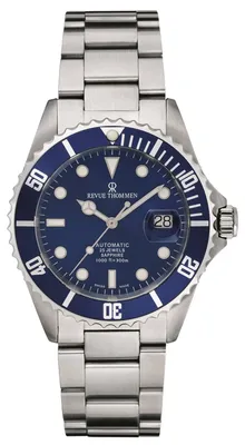Produktbild von Revue Thommen Herren Armbanduhr Automatik Diver Ø 42 mm Edelstahl, Lünette Blau 17571.2128