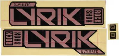 Produktbild von RockShox Lyrik Ultimate Gabel Decal-Kit 27.5/29 Zoll, matte Kupferfolie für h...