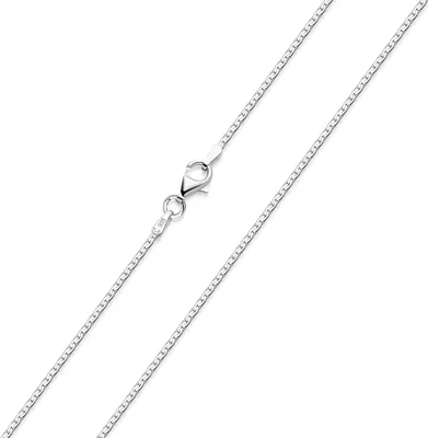 Produktbild von MATERIA Ankerkette Silber 925 oval gedrückt 1,4mm Damen Halskette Silber + Box K40