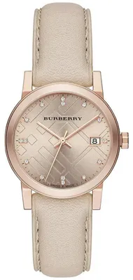 Produktbild von Damenuhr Burberry Dimond BU9131, echtes Leder, Roségold