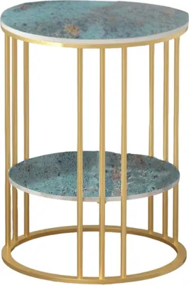 Image de Table d'appoint ronde Malito - Table de salon - Salon - Aspect émeraude - Tables d'appoint - 40cm