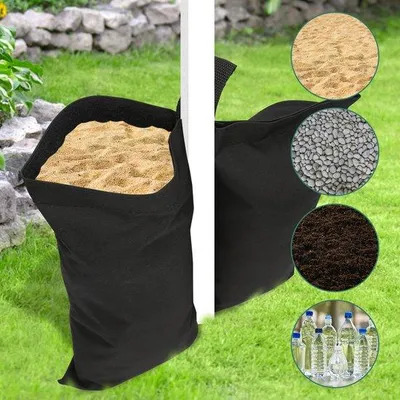 Image de Lot de 4 poids pour tente de réception et pergola – Imperméables, noirs