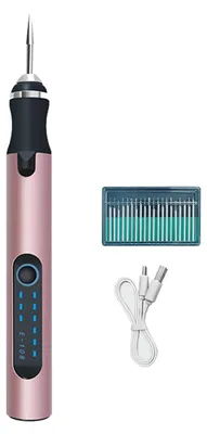 Immagine prodotto di Punta per incisione elettrica, senza fili, ricaricabile, set di utensili per smerigliatrice per nail art, oro